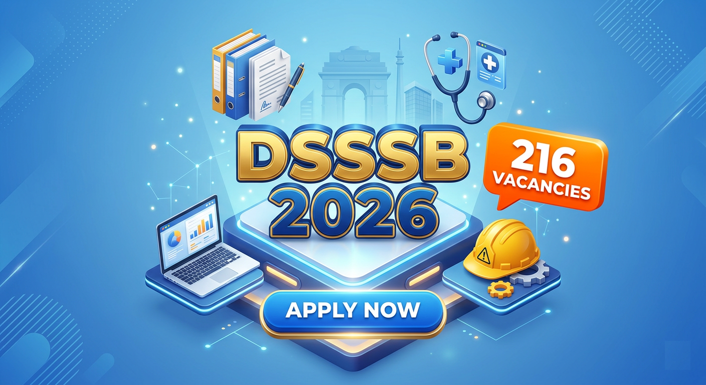 DSSSB Recruitment 2026: Apply Online for 216 Various Posts @ ExamVerse.in